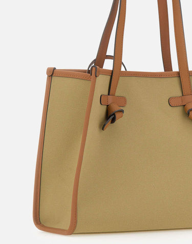 Borsa a spalla "Miss Marcella 32" BS6849 COMMCNVSETAIGACORDACARAMEL MARCELLA CLUB GIANNI CHIARINI 