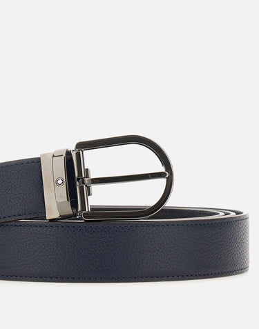 Cintura "Horseshoe pin buckle" 199082 BLUE MONTBLANC 