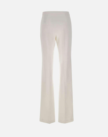 Pantaloni in doppio crêpe stretch con logo ricamato PA17161E2 360 ELISABETTA FRANCHI 
