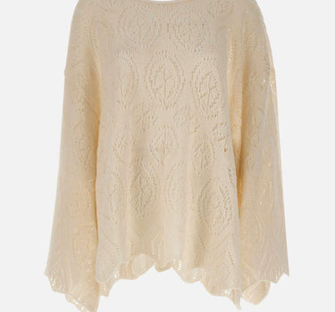 Maglione in lana e alpaca W08130280 24WHITE MAURIZIO MYKONOS