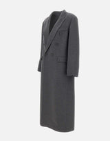 Cappotto doppiopetto in lana 1126WCT006440B DKGREY VICTORIA BECKHAM 