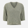 Maglia a V con paillettes 373002 847 KANGRA 