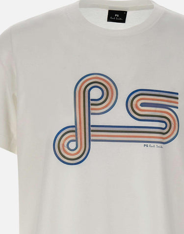 T-shirt con stampa a spirale "PS" M2R011RVP5800 01 PS PAUL SMITH 