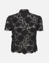 Camcia in pizzo con fiocco 111TB BLACK SELF-PORTRAIT 