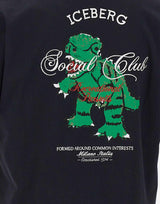 T-shirt con logo ricamato e stampa sul retro F0456325 9000 ICEBERG 