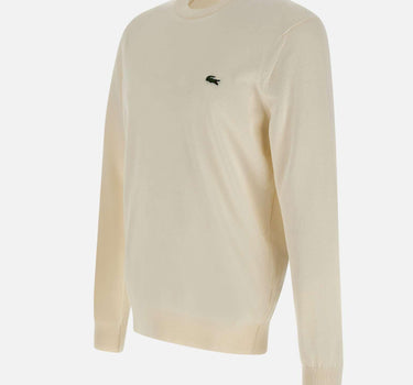 Pullover girocollo monocromatico in cotone AH1985 70V LACOSTE 