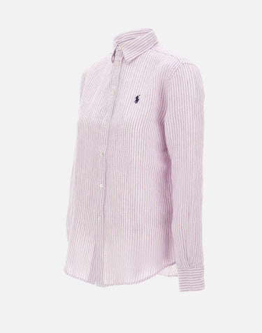 Camicia over in lino a righe 211A96158 006 POLO RALPH LAUREN 