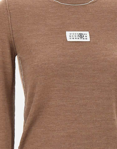 Maglia in misto lana con dettagli a contrasto S52HL0066 M13037130 MM6 MAISON MARGIELA 