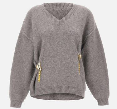 "Gray golden button knit cardigan" MY008 GREY JACQUES WEI 