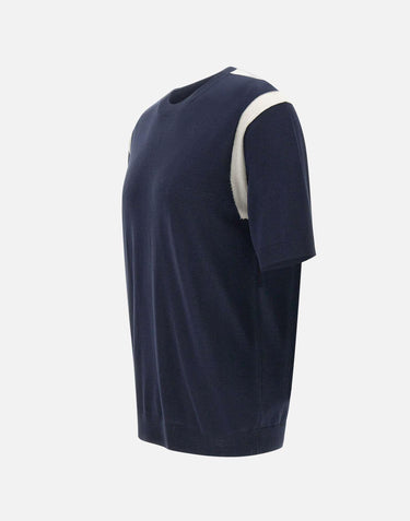 T-shirt  in seta e cotone A035 F2000001 PAOLO PECORA 