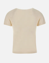 Maglia a maniche corte in misto lana e cashmere V182979864 101OWH VINCE. 