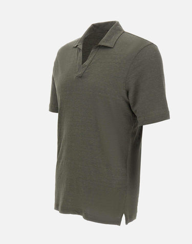 Polo in lino 60160 96803410 GRAN SASSO 