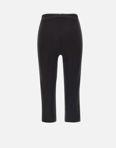 Pantaloni in crêpe leggero e raso PA19063E2 110 ELISABETTA FRANCHI 