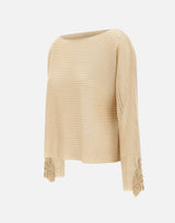 Maglia semi trasparente a righe CF5103MS015 A4356 LIU-JO 