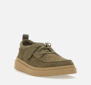 Stringate  "Polden Moc Suede" 180869 OLIVE CLARKS 