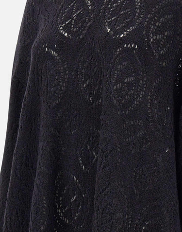 Maglione in lana e alpaca W08130280 33BLACK MAURIZIO MYKONOS 