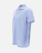 Polo open collar in misto seta e cotone 26411237 752 PAUL&SHARK 
