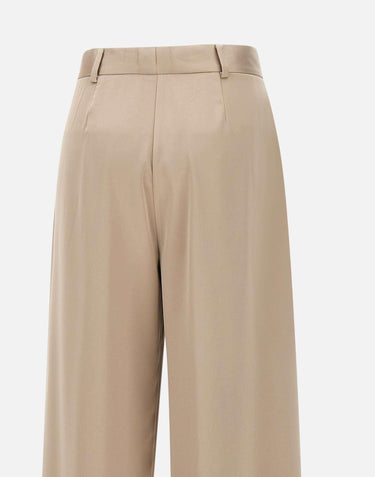 Pantaloni "Tracy" in satin T170471C TNP229GREIGE THE ANDAMANE 