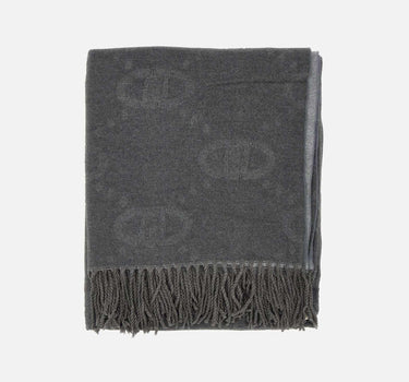 Poncho con logo e frange 2F5034T0300 71502 LIU-JO