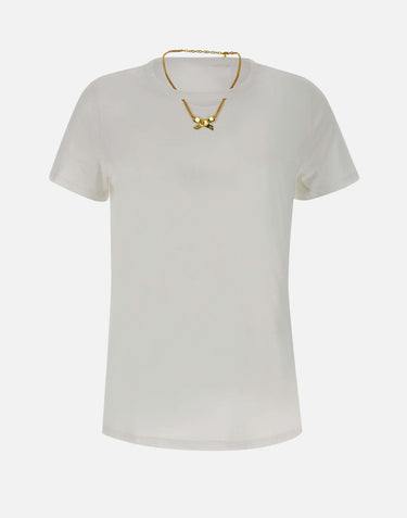 T-shirt in cotone con collana MA02951E2 270 ELISABETTA FRANCHI 