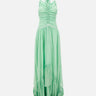 Abito lungo in georgette con arricciatura 2A746A N0477 BLUMARINE 