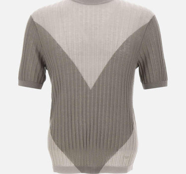Maglia in misto lana a maniche corte EM004627 AF25250M8120 EMPORIO ARMANI 