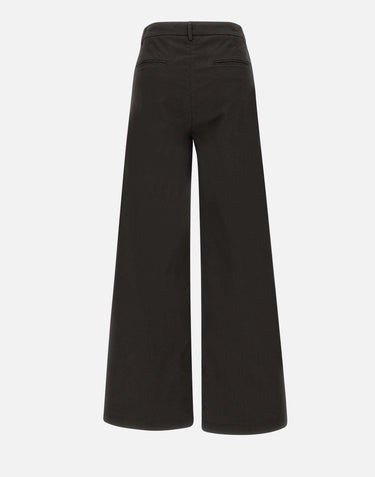 Pantaloni "Olimpia" in gabardina di cotone OLIMPIA BLACK TRUE AVENUE 