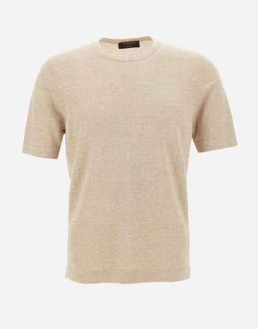 T-shirt in lino e cotone 57140 18637109 GRAN SASSO 