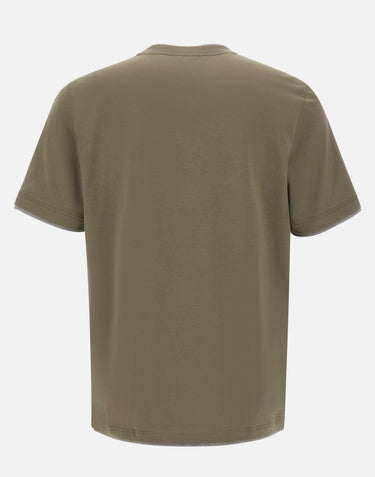 T-shirt in cotone con profili doppiati 60123 73710480 GRAN SASSO 