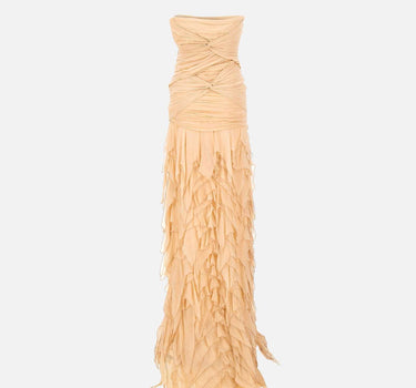 Abito in georgette con ruches 4A408A N0820 BLUMARINE 