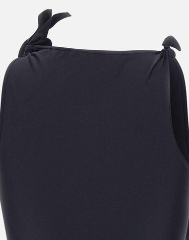 Top asimmetrico con fiore COPT76545 BLK COPERNI 