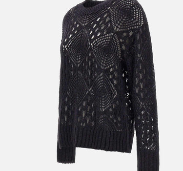 Maglione in lana e alpaca W08210280 33BLACK MAURIZIO MYKONOS 