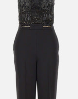 Tuta in crêpe con ricami TU06662E2 110 ELISABETTA FRANCHI 