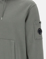 "Brushed and Emerized Diagonal Fleece Hooded Sweatshirt" 19CMSS719A 006372R921 C.P. COMPANY 