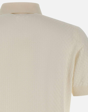 Polo in cotone a punto quadretto PL1MC CR14Q020 FILIPPO DE LAURENTIIS 
