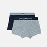 Set due boxer in cotone stretch EM001014 AF18885M9088 EMPORIO ARMANI 