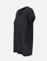 Maglia smanicata con paillettes MAD276F531 M120VR5 FABIANA FILIPPI 