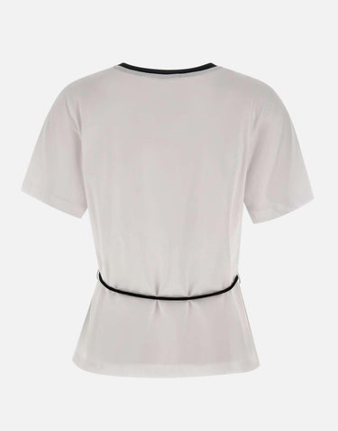 T-shirt ricamata con cintura SP1DK004 1019 KAOS 