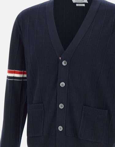 Cardigan "Rib stitch relaxed fit" MKC519A Y1002415 THOM BROWNE 