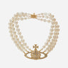 "Three Row Pearl Bas Relief Choker" 63030007 02R117 VIVIENNE WESTWOOD 