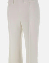 Pantaloni in doppio crêpe stretch con logo ricamato PA17161E2 360 ELISABETTA FRANCHI 