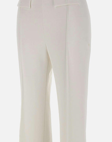 Pantaloni in doppio crêpe stretch con logo ricamato PA17161E2 360 ELISABETTA FRANCHI 
