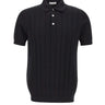 Polo in cotone a coste larghe DK17027 NERO DIKTAT 