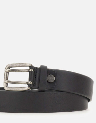Cintura in pelle a doppio ardiglione CNK00312 PNCHNERO GIANNI CHIARINI 