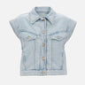 Gilet in denim marmorizzato 50561036 433 BOSS 