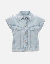 Gilet in denim marmorizzato 50561036 433 BOSS 