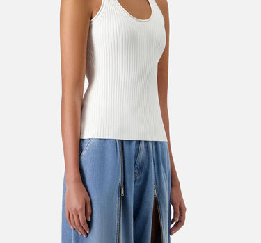 Top a maglia "C-Logo" COPML214Y3025 WHT COPERNI 