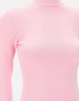 "Interlock Mockneck sweater" 425MPU260FI0001 PINK COURREGES 
