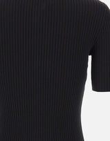 "Vinyl and Knit Polo" 326MT0539FI0001 BLACK COURREGES 