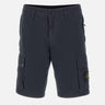 Shorts in tela di cotone biologico spazzolato effetto "old" L100019S00WA V0120 STONE ISLAND 